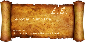 Lehotay Sarolta névjegykártya