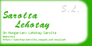 sarolta lehotay business card